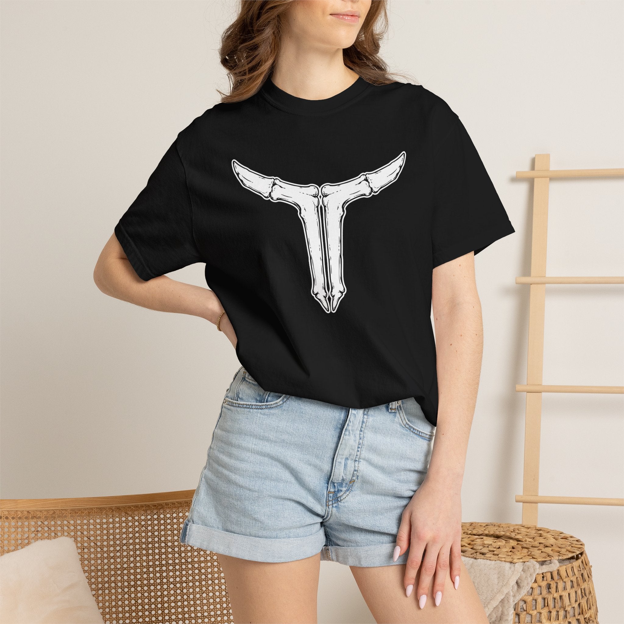 Longhorn Skull T-Shirt — Western Cow Skull Graphic Tee
